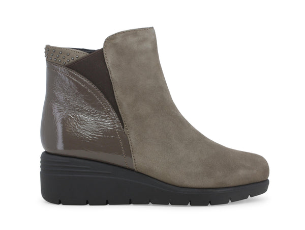 Melluso Donna Stivaletto Comfort Invernale Zeppa Tomaia Camoscio